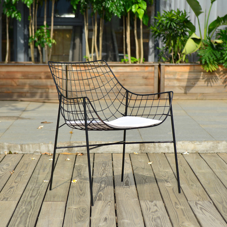 Modern Black Bistro Table Set 1/2/4/5 Pcs Metal Bistro Table and Chairs