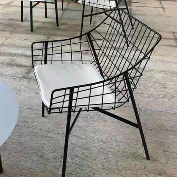 Modern Black Bistro Table Set 1/2/4/5 Pcs Metal Bistro Table and Chairs