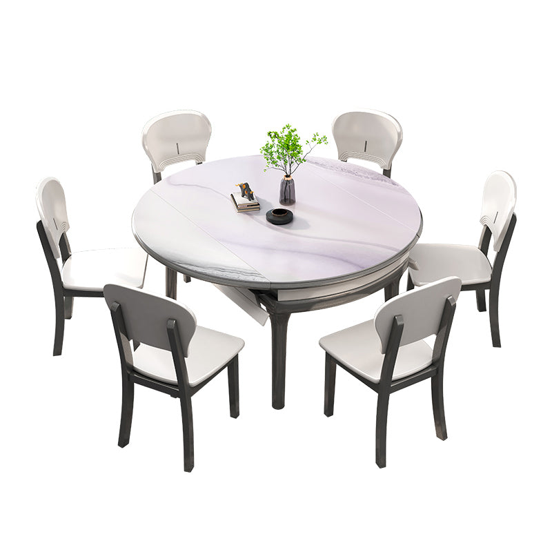 Modern Scalable Stone Dining Table Rubber Base for Dining Room