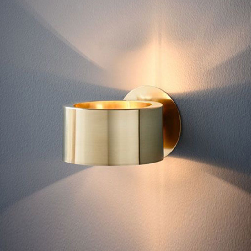 Iron Post Modern Wall Sconce 1 - Light Gold Wall Lighting Fixture