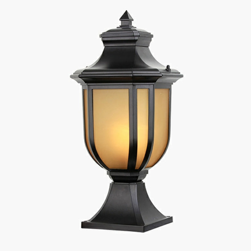 Modern Black Pillar Lamp Waterproof Outdoor Light for Garden