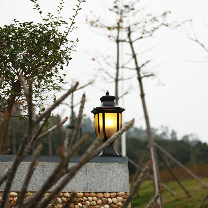 Modern Black Pillar Lamp Waterproof Outdoor Light for Garden