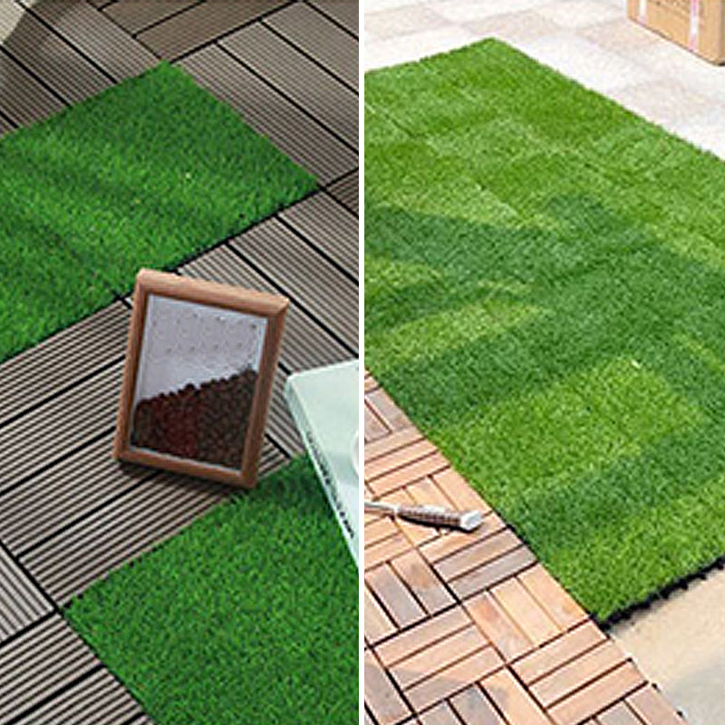 Outdoor Deck Tiles Striped Detail Composite Snapping Wooden Deck Tiles