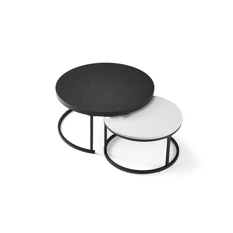 Minimalism Frame Cocktail Table Slate Top Coffee or End Table with Storage Drawers