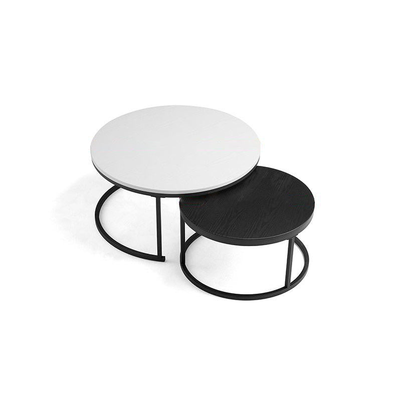 Minimalism Frame Cocktail Table Slate Top Coffee or End Table with Storage Drawers