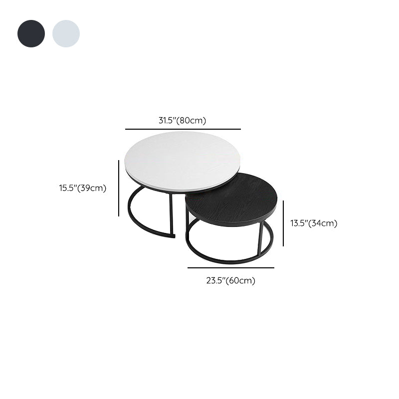 Minimalism Frame Cocktail Table Slate Top Coffee or End Table with Storage Drawers