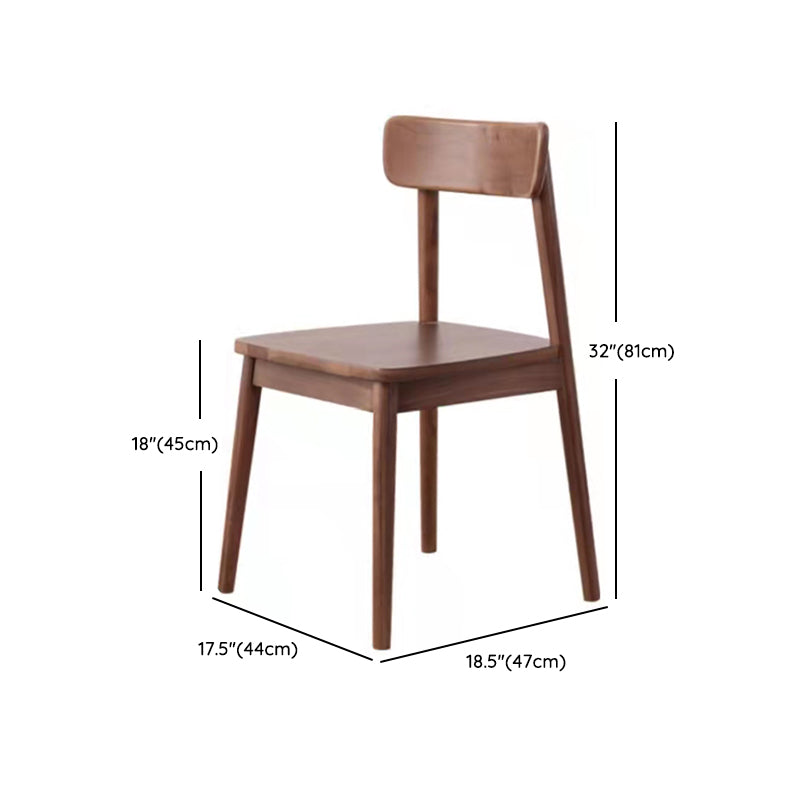 Brown Solid Wood Dining Set 1/4/5 Pieces Modern Dinette Set with Wooden Chairs