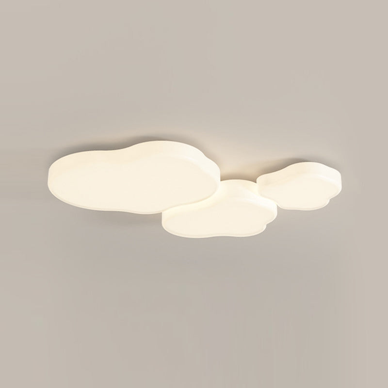 Contemporary Flush Mount Ceiling Light White Flush Lighting for Living Room