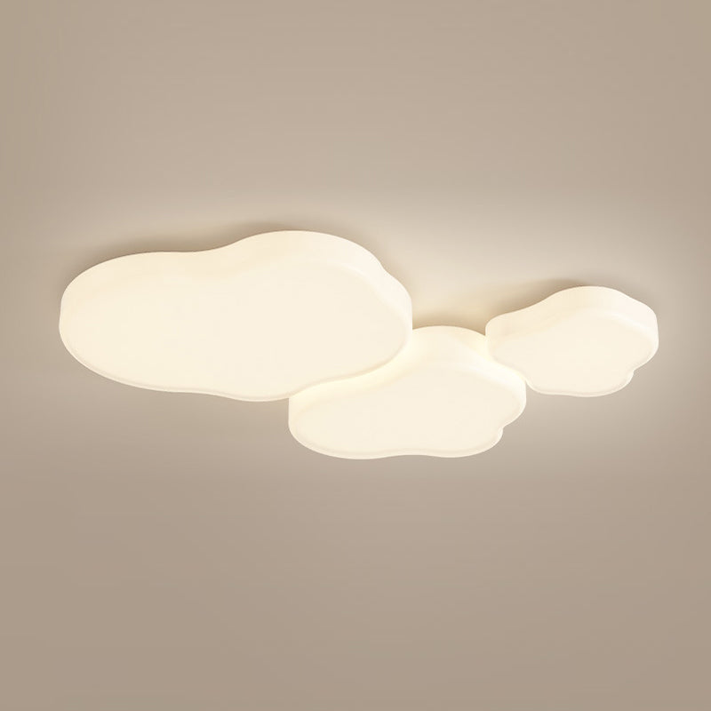 Contemporary Flush Mount Ceiling Light White Flush Lighting for Living Room