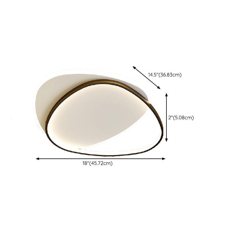 Metal Geometric Flush Mount Fixture Modern 2 Lights Flush Light Fixtures