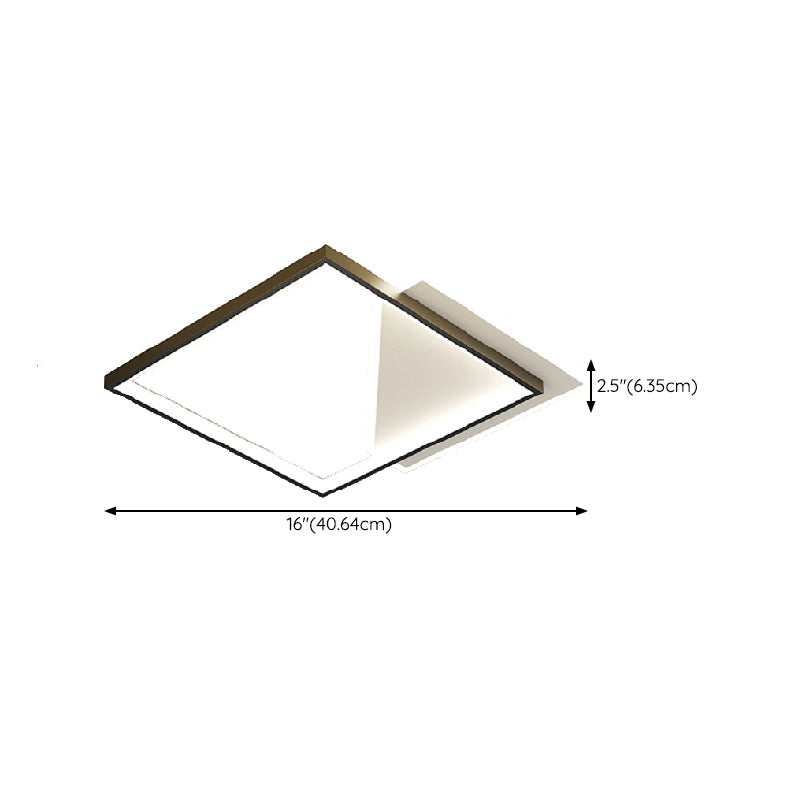 Metal Geometric Flush Mount Fixture Modern 2 Lights Flush Light Fixtures