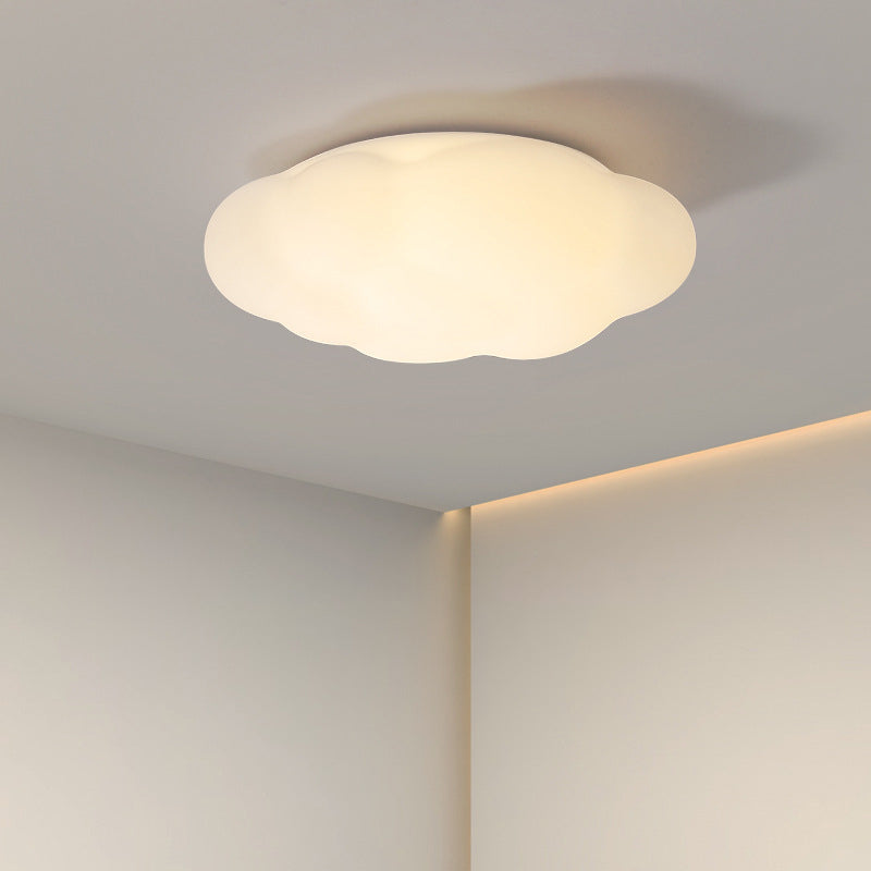 Single White Modern Flush Mount Lighting Acrylic Ceiling Light for Bedroom