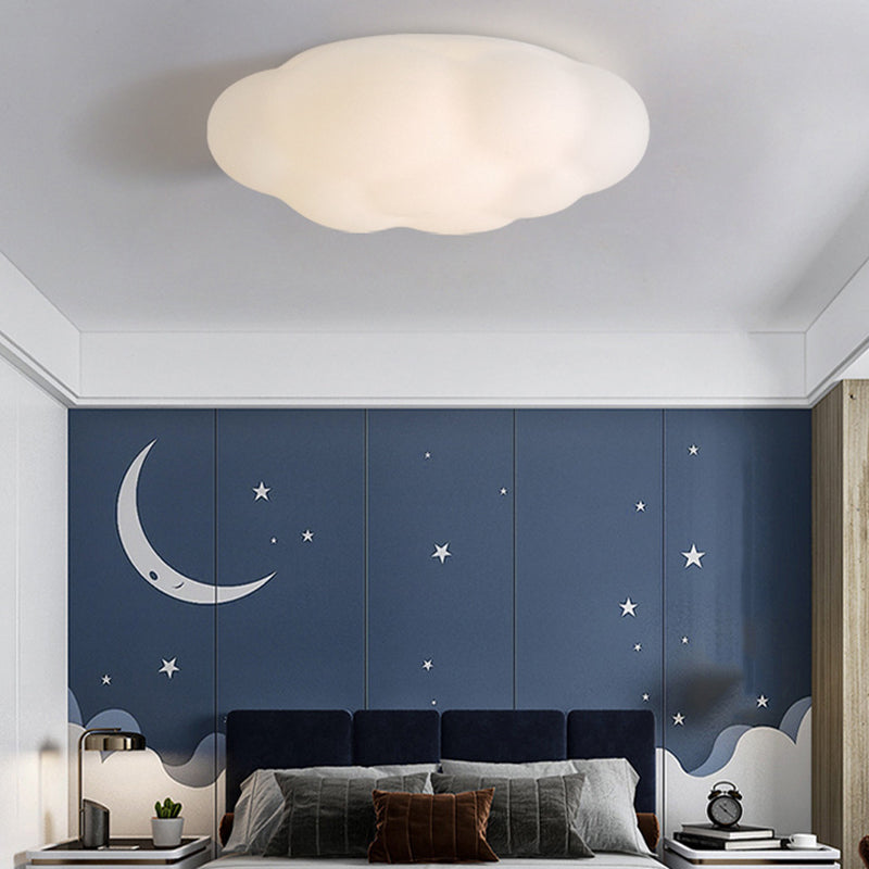Single White Modern Flush Mount Lighting Acrylic Ceiling Light for Bedroom