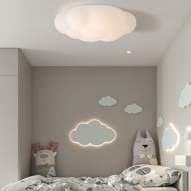 Single White Modern Flush Mount Lighting Acrylic Ceiling Light for Bedroom