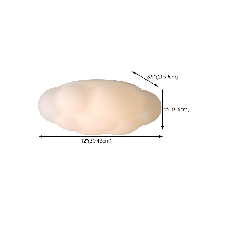 Single White Modern Flush Mount Lighting Acrylic Ceiling Light for Bedroom