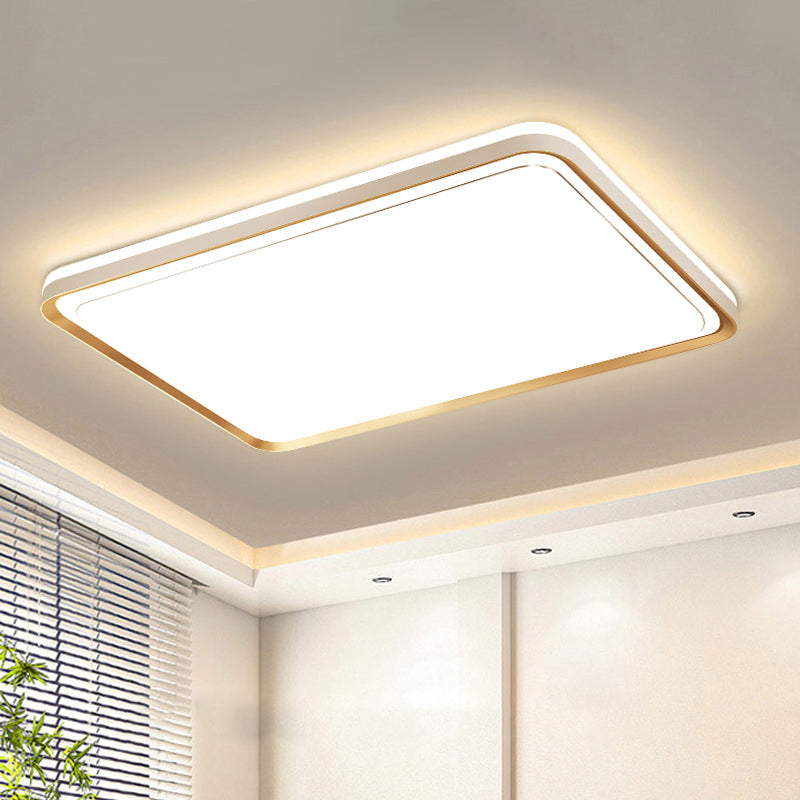 Metal Geometric Flush Mount Fixture Modern Flush Light Fixtures in Gold