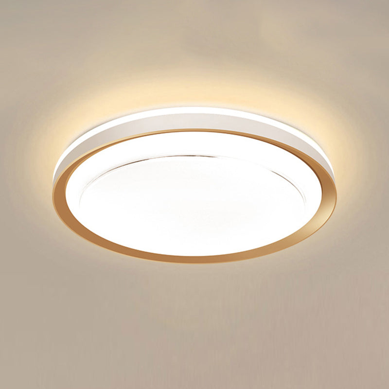 Metal Geometric Flush Mount Fixture Modern Flush Light Fixtures in Gold