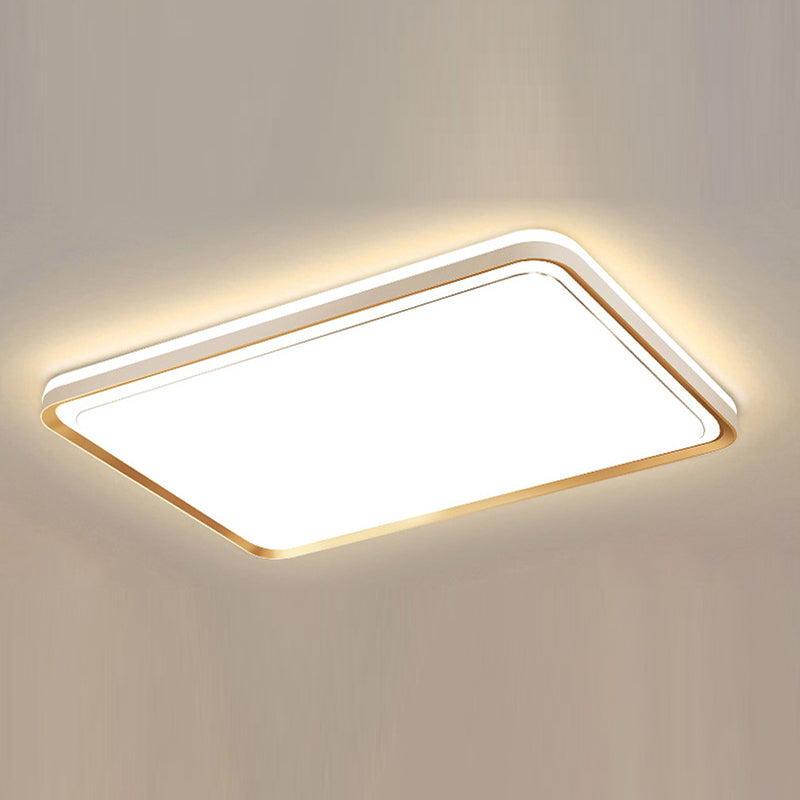 Metal Geometric Flush Mount Fixture Modern Flush Light Fixtures in Gold