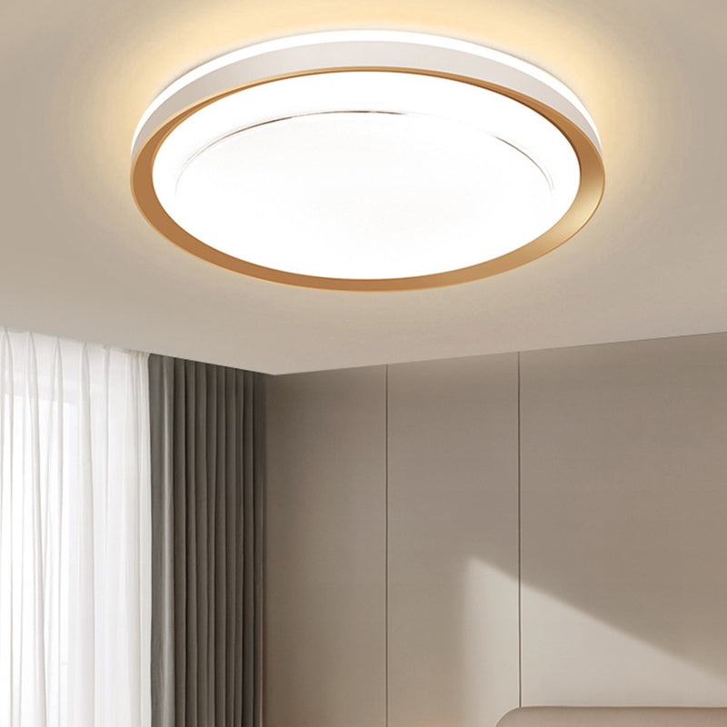 Metal Geometric Flush Mount Fixture Modern Flush Light Fixtures in Gold