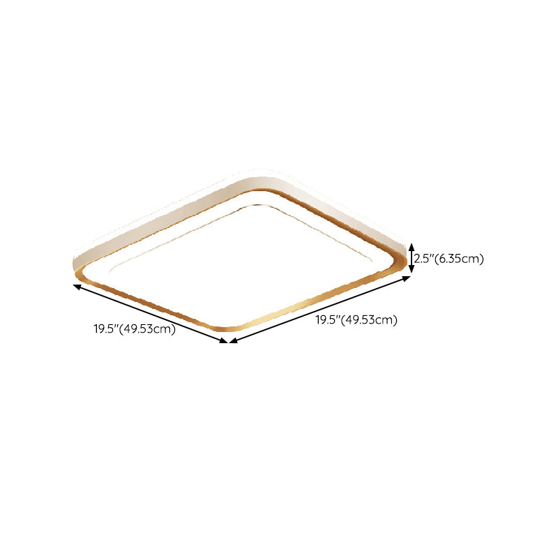 Metal Geometric Flush Mount Fixture Modern Flush Light Fixtures in Gold