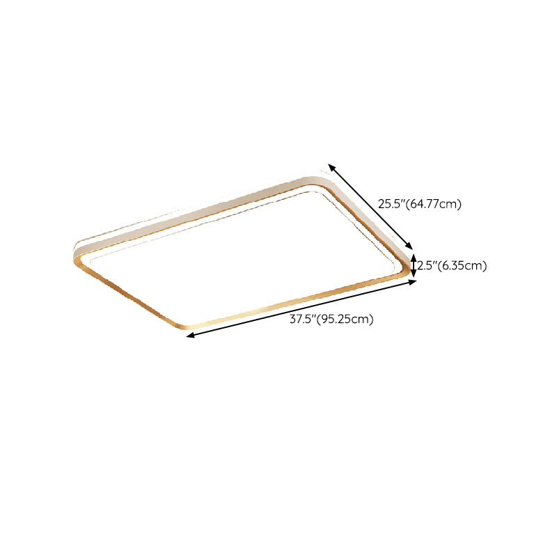 Metal Geometric Flush Mount Fixture Modern Flush Light Fixtures in Gold