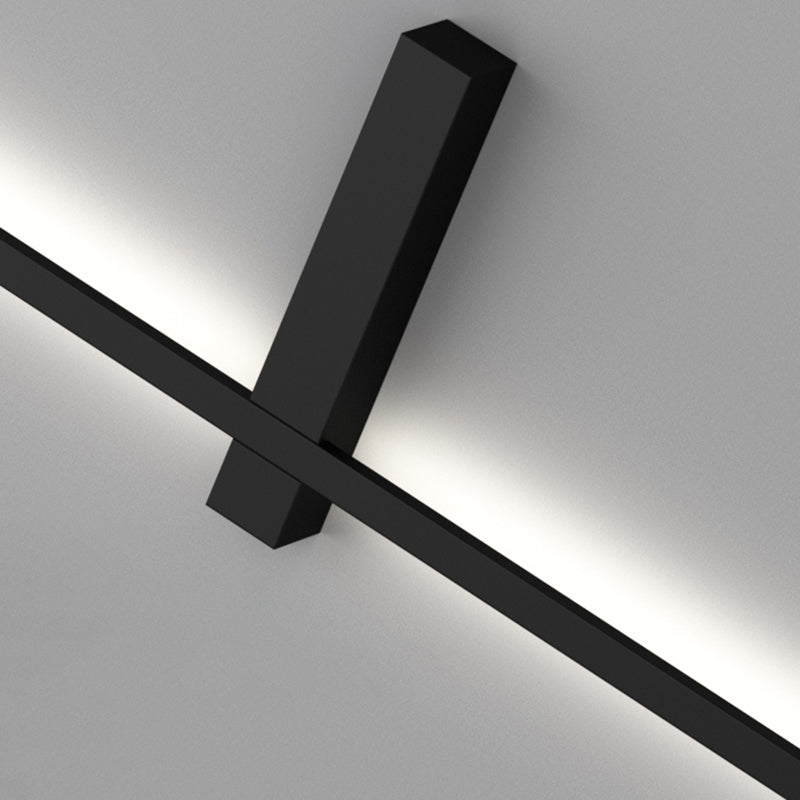 Metal Linear Shape Wall Sconce Modern Style 1 Light Wall Light Sconce