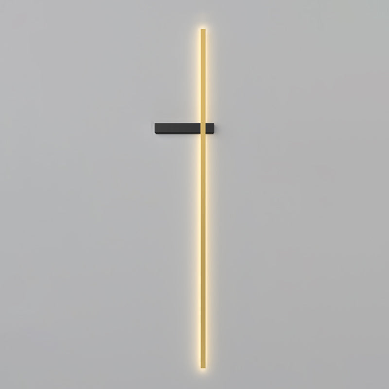 Metal Linear Shape Wall Sconce Modern Style 1 Light Wall Light Sconce