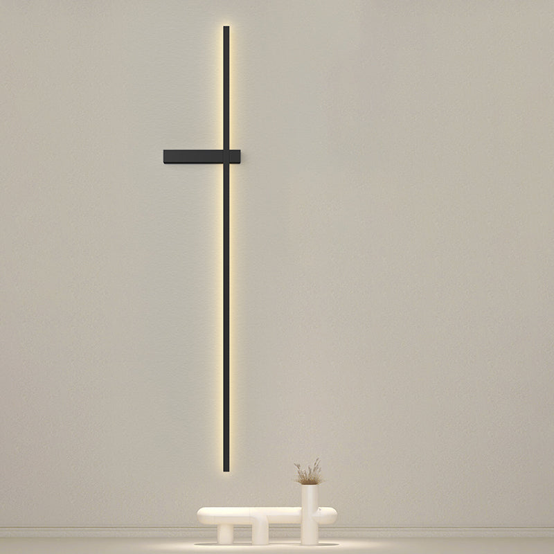 Metal Linear Shape Wall Sconce Modern Style 1 Light Wall Light Sconce