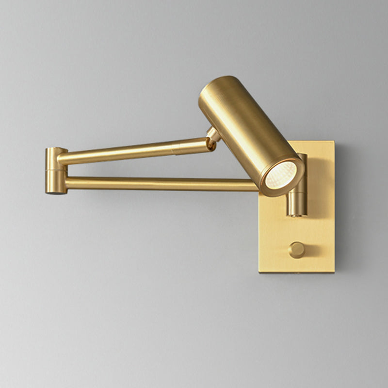 Metal Cylinder Shape Wall Sconce Modern Style 1 Light Wall Light Sconce