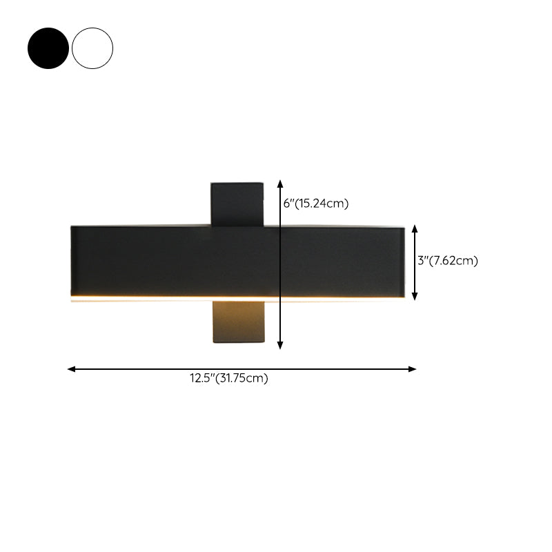 Metal Square Shape Wall Sconce Modern Style 1 Light Wall Light Sconce