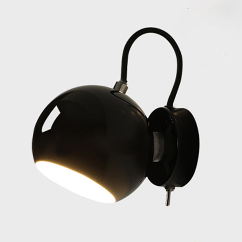 Metal Dome Shape Wall Sconce Modern Style 1 Light Wall Light Sconce