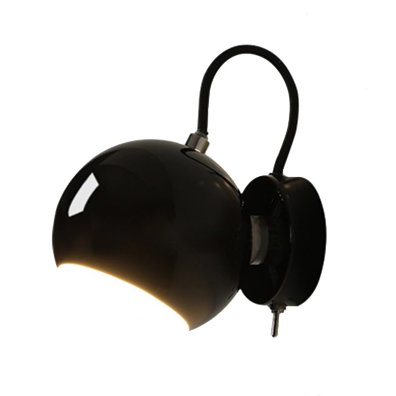 Metal Dome Shape Wall Sconce Modern Style 1 Light Wall Light Sconce