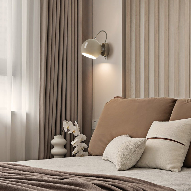 Metal Dome Shape Wall Sconce Modern Style 1 Light Wall Light Sconce