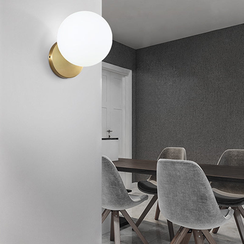 Nordic Vanity Light Minimalist Glass Wall Light Sconce for Washroom