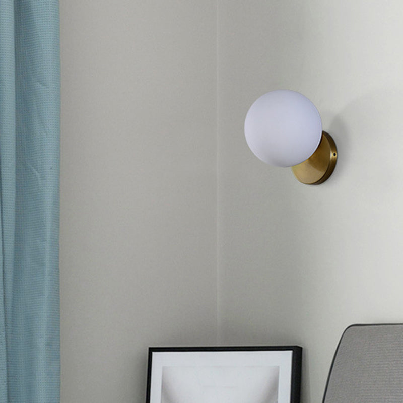 Nordic Vanity Light Minimalist Glass Wall Light Sconce for Washroom