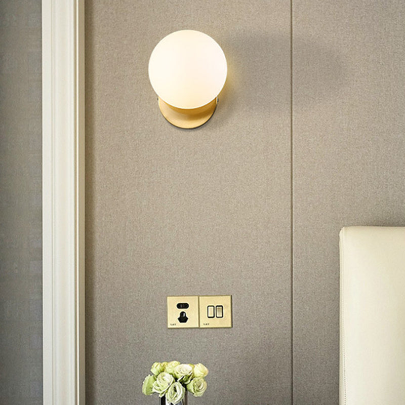 Nordic Vanity Light Minimalist Glass Wall Light Sconce for Washroom