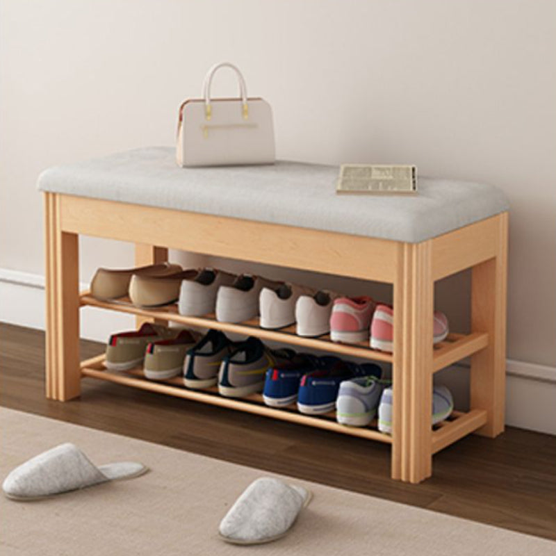 Mid Century Modern Seating Bench Rectangle Shoe Storage 12" W Entryway Bench