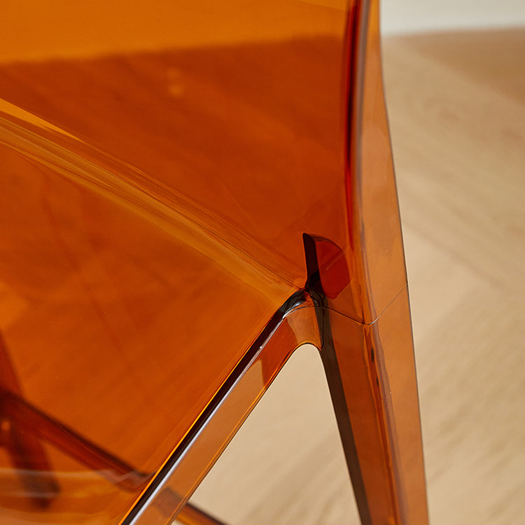 Modern Armless Backrest Counter Stool Acrylic Cafe Bar Stool with Pedal
