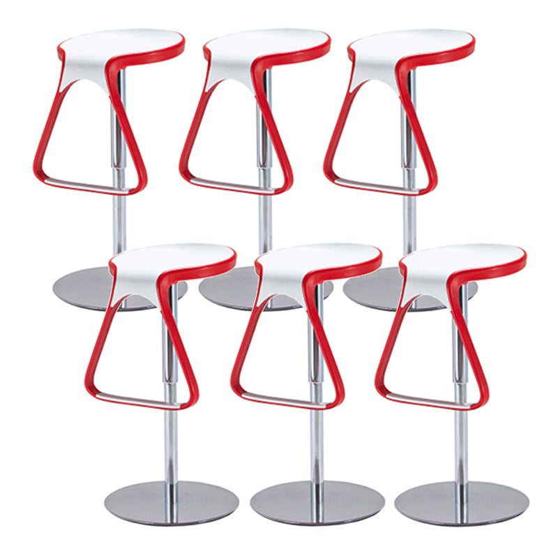 Plastic Counter Stool Modern Adjustable Height Bar Stool with Footrest