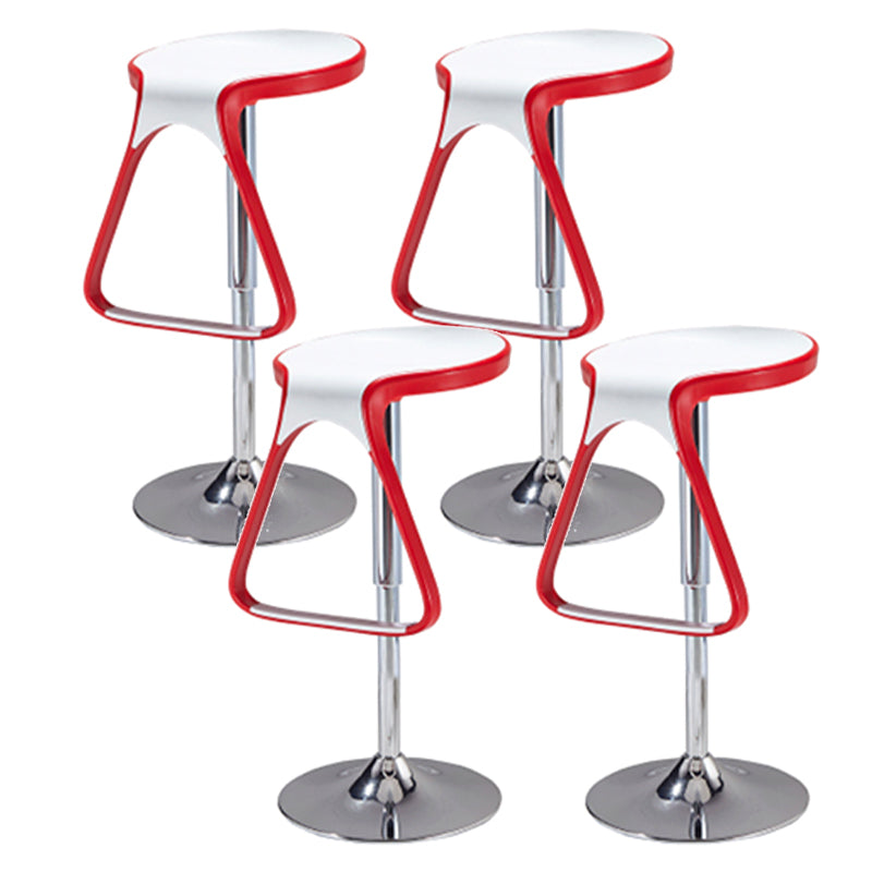 Plastic Counter Stool Modern Adjustable Height Bar Stool with Footrest
