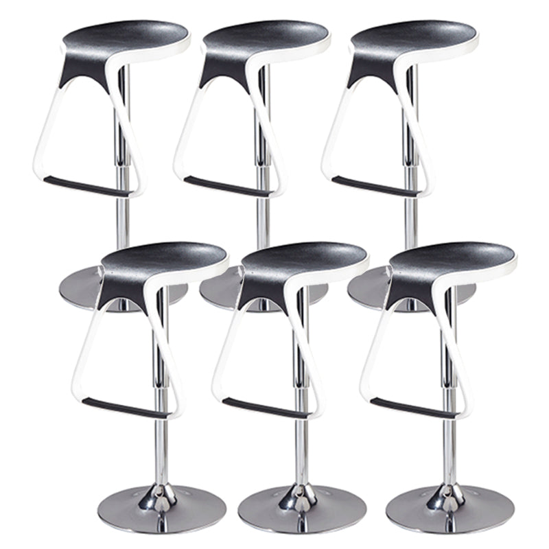 Plastic Counter Stool Modern Adjustable Height Bar Stool with Footrest