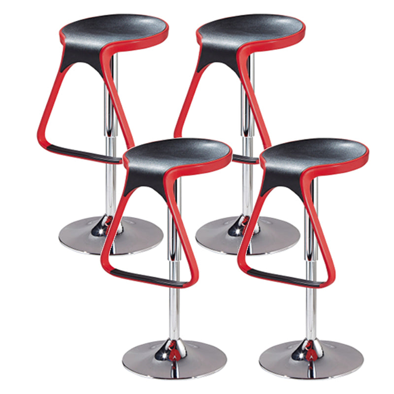 Plastic Counter Stool Modern Adjustable Height Bar Stool with Footrest