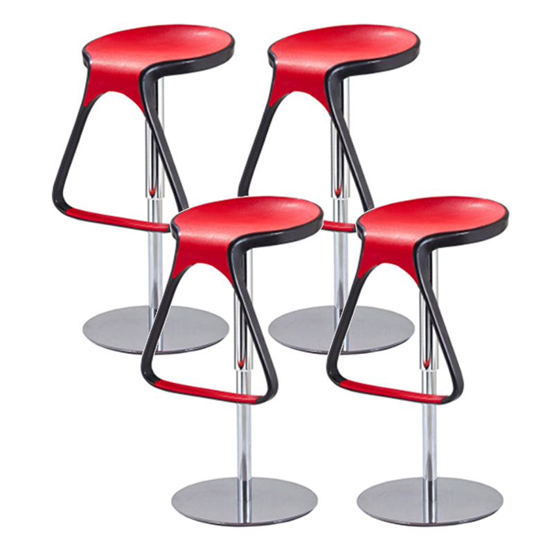 Plastic Counter Stool Modern Adjustable Height Bar Stool with Footrest