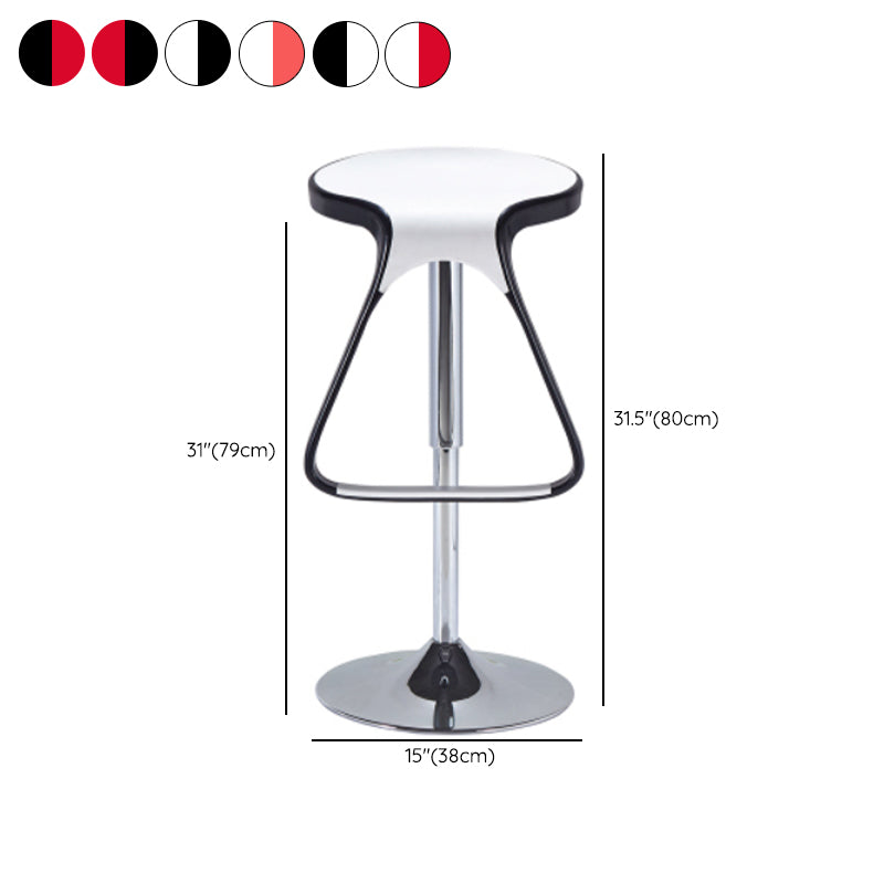 Plastic Counter Stool Modern Adjustable Height Bar Stool with Footrest