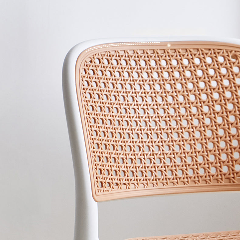 Modern Style Plastic Counter Stool Low Back Barstool with Footrest