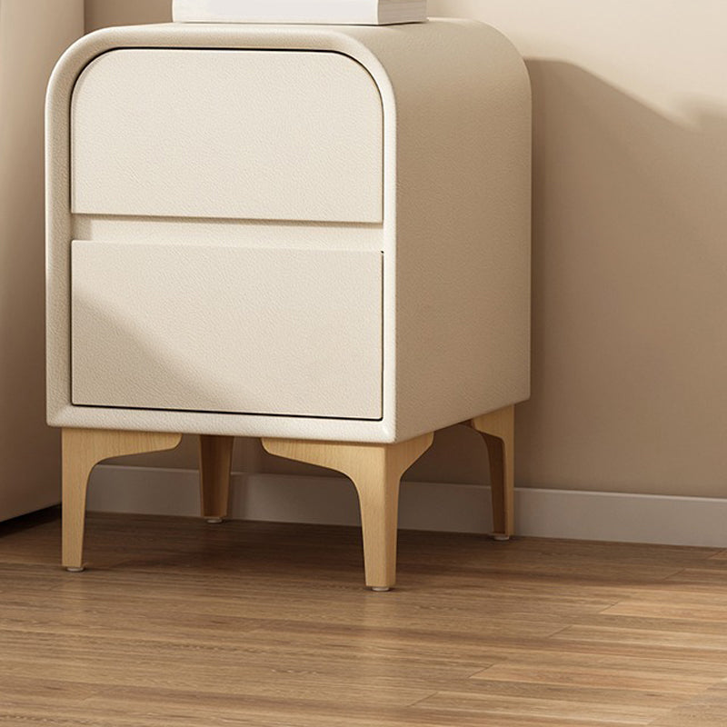Modern Solid Wood Kids Nightstand Flat Top Nightstands with Drawers