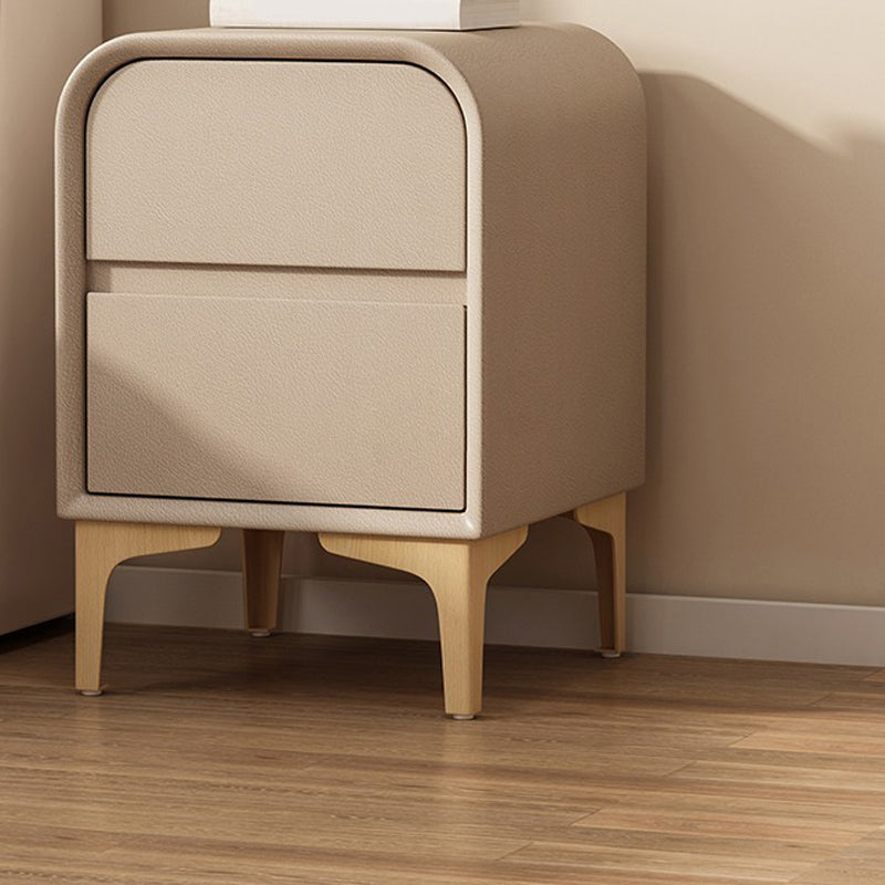 Modern Solid Wood Kids Nightstand Flat Top Nightstands with Drawers