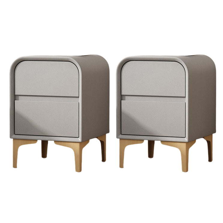 Modern Solid Wood Kids Nightstand Flat Top Nightstands with Drawers