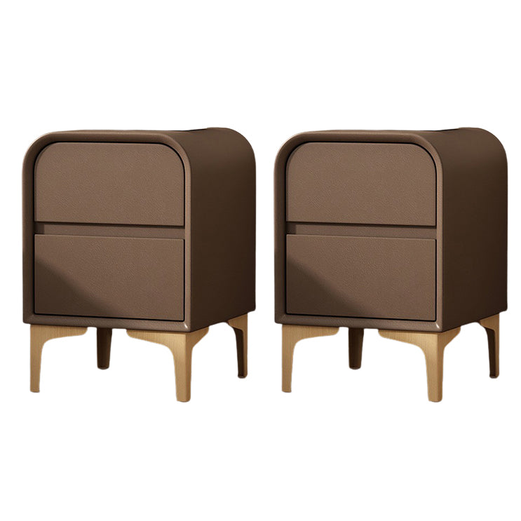 Modern Solid Wood Kids Nightstand Flat Top Nightstands with Drawers