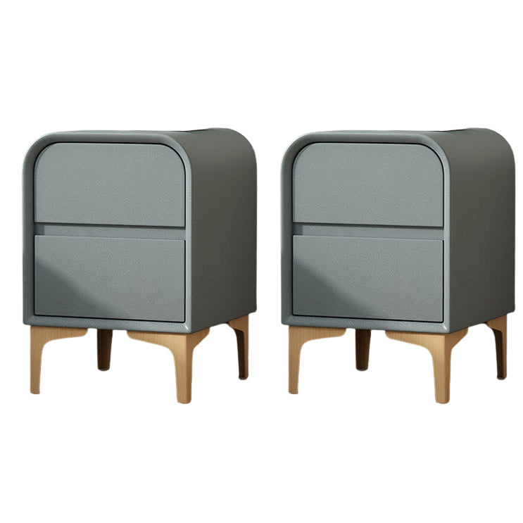 Modern Solid Wood Kids Nightstand Flat Top Nightstands with Drawers